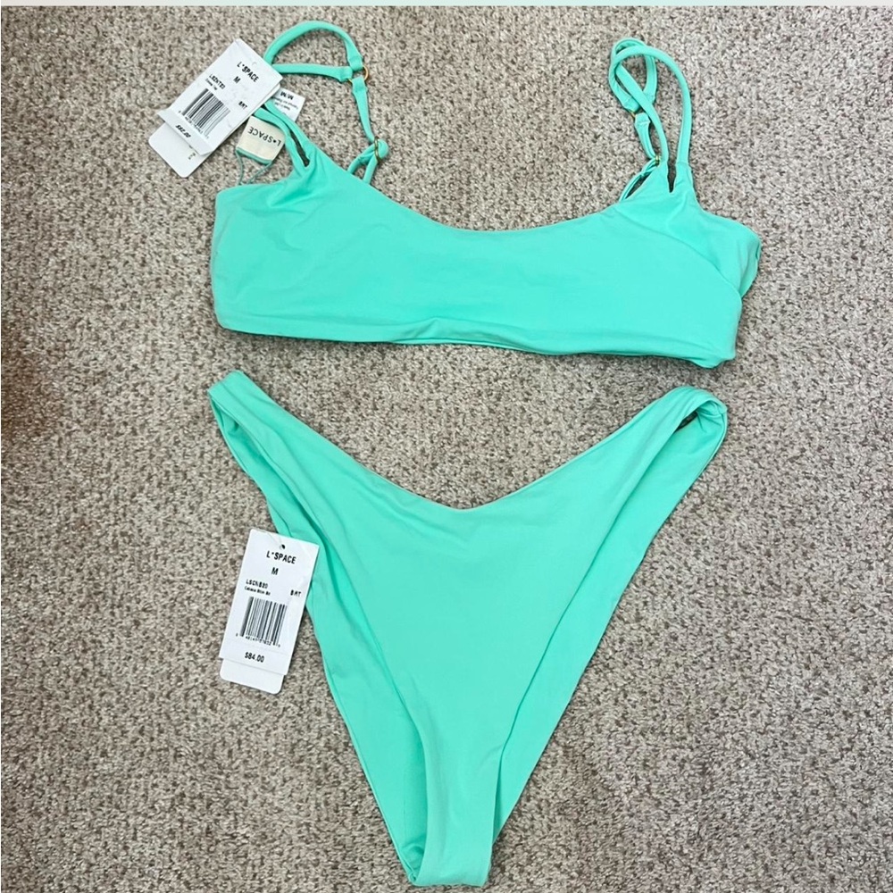 L space mine green bikini